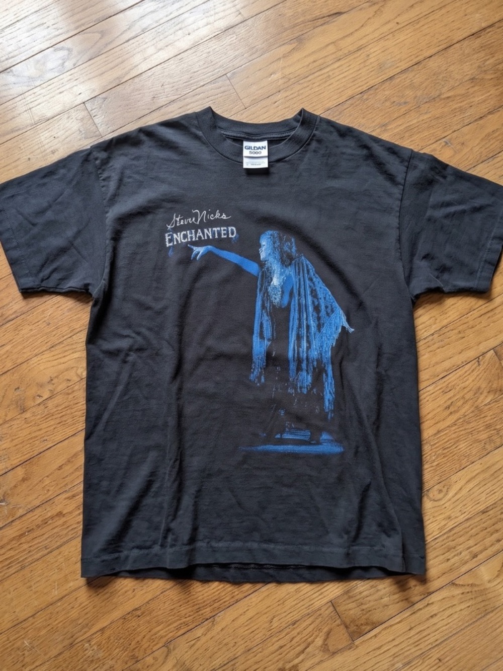 Stevie Nicks Enchanted Graphic T-Shirt Vintage Rock Band Black Tee
